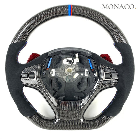 Custom carbon fiber steering wheel for BMW 3 Series F30 F31 F34 (2012–2018): Carbon
