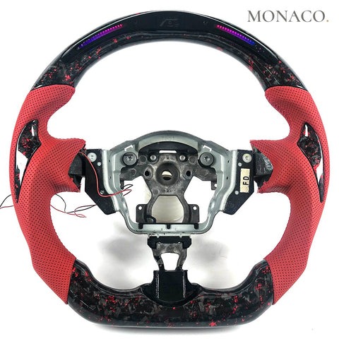Custom carbon fiber steering wheel for Nissan 370Z-350Z (2003–2020): Red