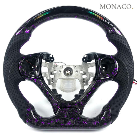 Custom carbon fiber steering wheel for Honda Civic (2012–2015): Purple