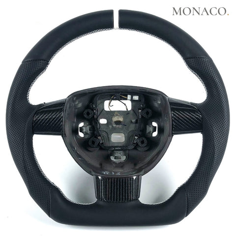 Custom carbon fiber steering wheel for Ford Focus ST RS (2013–2017): All Leather Carbon