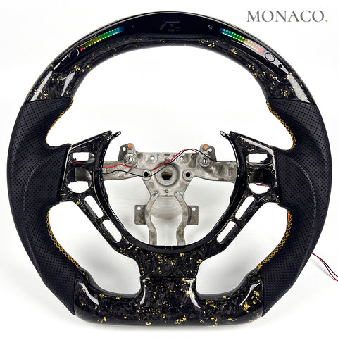 Custom carbon fiber steering wheel for Nissan GT-R R35 (2016–2021): Yellow