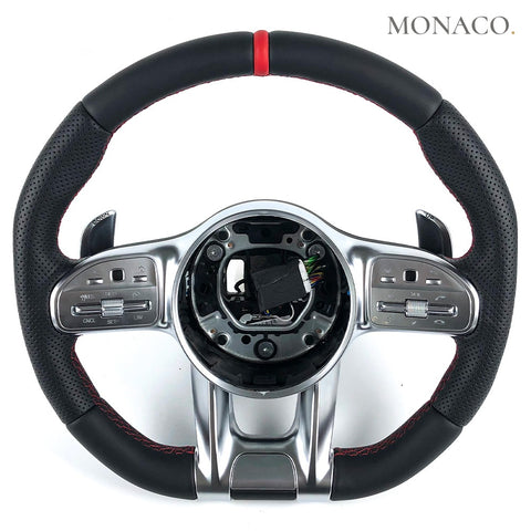 Custom carbon fiber steering wheel for Mercedes-Benz AMG C-Class W204 C63 C300 E-Class W212 E63 G63 S63 CL63 GT (2008–2018): All Leather