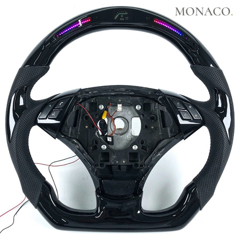 Custom carbon fiber steering wheel for BMW 5 Series E39, 7 Series E38, X5 E53 (1997–2006): Piano Black