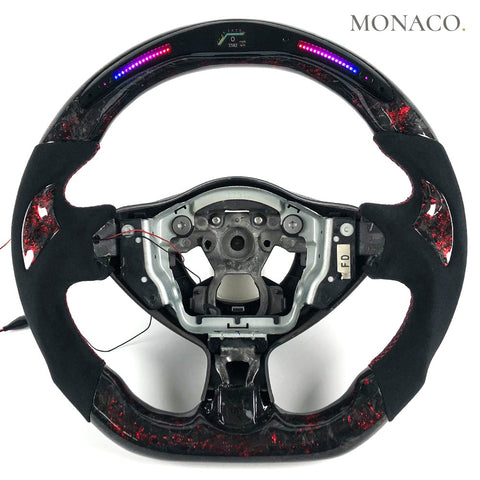 Custom carbon fiber steering wheel for Nissan 370Z-GT-R R35-FX35-FX37 (2011–2014): LED Display