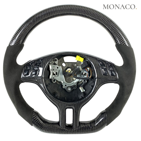 Custom carbon fiber steering wheel for BMW 3 Series E46 & M3 (1999–2006): Dry Carbon