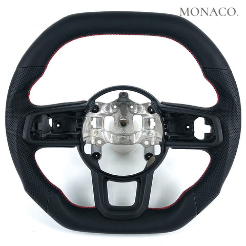 Custom carbon fiber steering wheel for Jeep Wrangler JL (2018–2020): All Leather