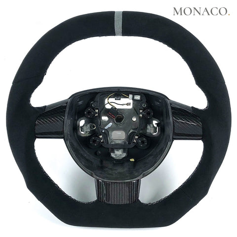 Custom carbon fiber steering wheel for Ford Focus ST RS (2013–2014): All Leather Carbon