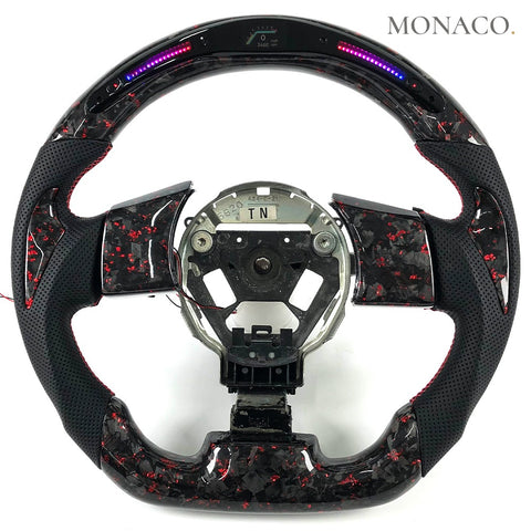 Custom carbon fiber steering wheel for Nissan 350Z (2010–2012): LED Display
