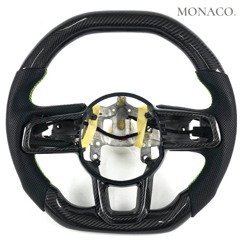 Custom carbon fiber steering wheel for Jeep Wrangler JL JK (2018–2024): Twill Carbon