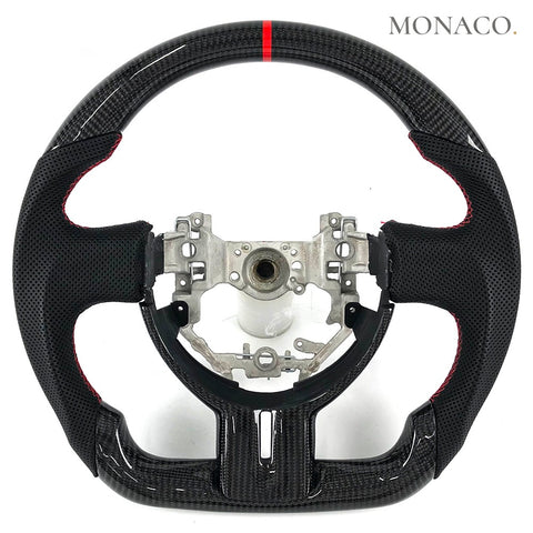 Custom carbon fiber steering wheel for Toyota 86 GT86 Scion FR-S (2012–2016): Perforated Leather Carbon