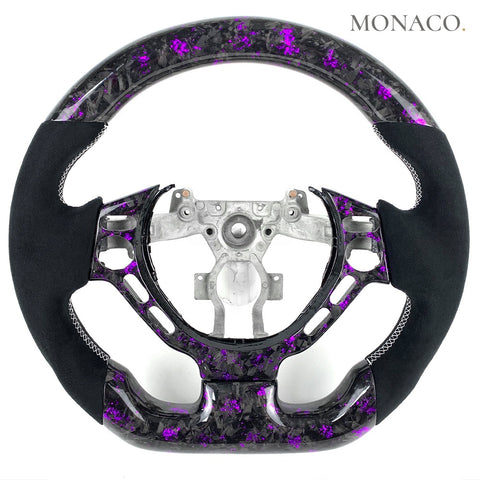 Custom carbon fiber steering wheel for Nissan 370Z-GT-R R35 (2009–2024): Purple