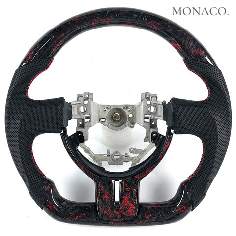 Custom carbon fiber steering wheel for Toyota 86 GT86 Scion FR-S (2012–2016): Perforated Leather Carbon