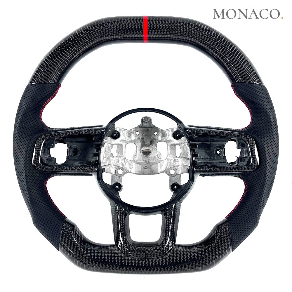 2018–2025 Jeep Wrangler JL Carbon Fiber Steering Wheel – Carbon Fiber & Leather