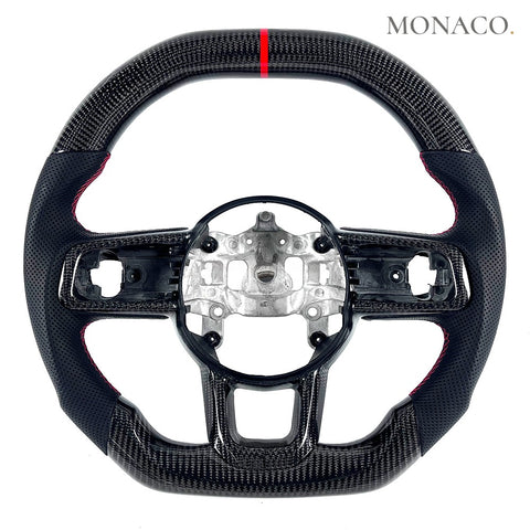 Custom carbon fiber steering wheel for Jeep Wrangler JL (2018–2025): Carbon