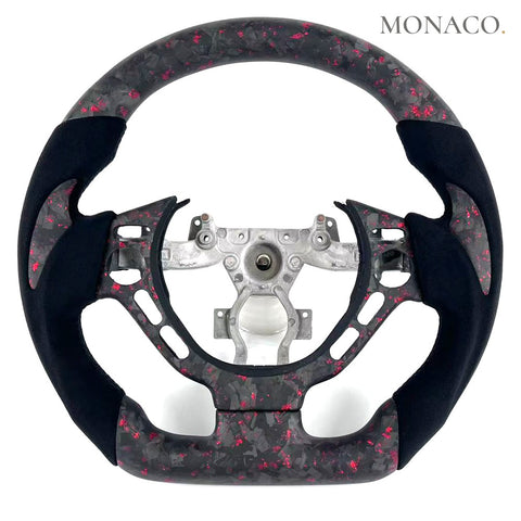 Custom carbon fiber steering wheel for Nissan GT-R R35 (2009–2024): Red