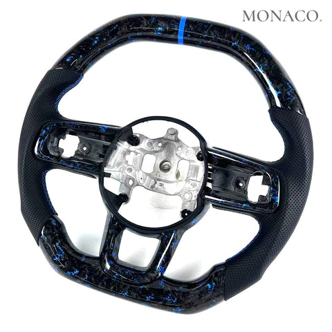 Custom carbon fiber steering wheel for Jeep Wrangler JL JK (2018–2024): Forged Carbon