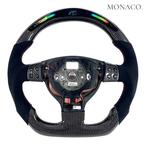 Custom carbon fiber steering wheel for Volkswagen Golf GTI Mk5 (2006–2009): LED Carbon
