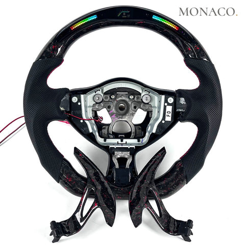 Custom carbon fiber steering wheel for Nissan 370Z-350Z-GT-R R35 (2015–2015): LED Display
