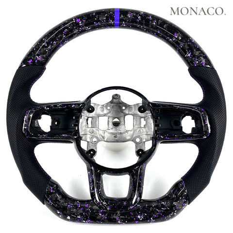Custom carbon fiber steering wheel for Jeep Wrangler JK JL (2017–2020): Forged Carbon