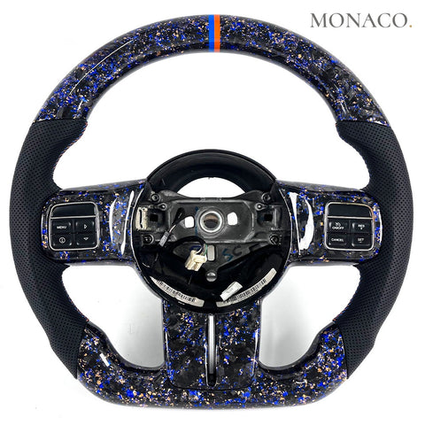 Custom carbon fiber steering wheel for Jeep Wrangler JK JL Grand Cherokee (2010–2015): Forged Carbon
