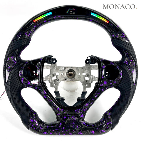 Custom carbon fiber steering wheel for Honda Civic (2012–2017): Purple