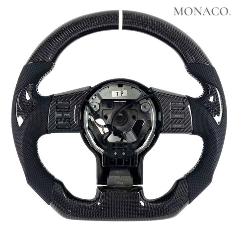 Custom carbon fiber steering wheel for Nissan 350Z (2003–2009): Black