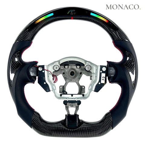 Custom carbon fiber steering wheel for Nissan 370Z (2009–2020): Black