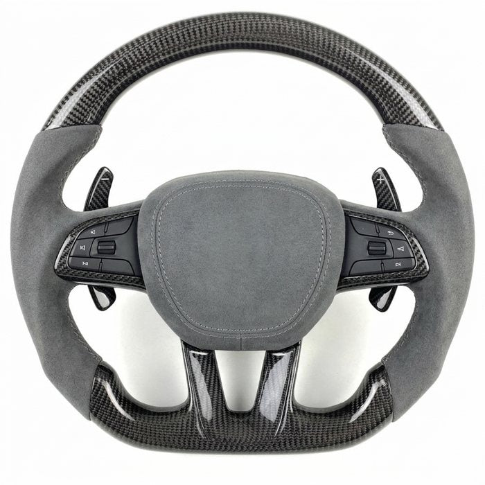 Flat bottom, round top steering wheel shape