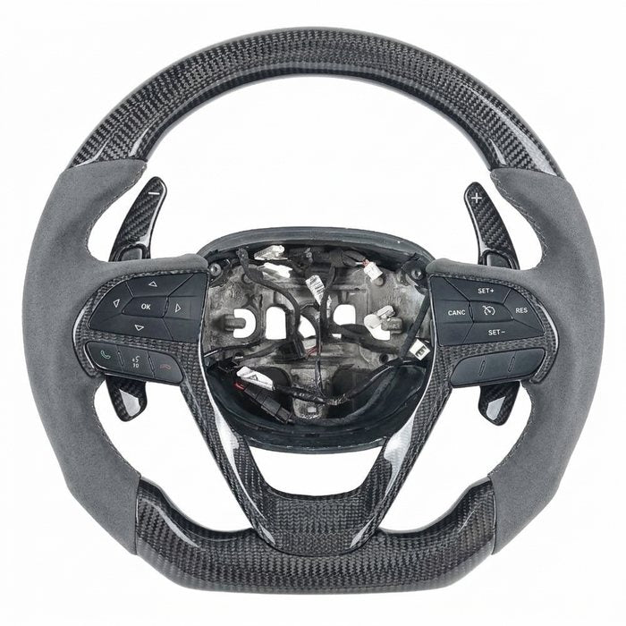 Steering wheel without a custom airbag cover, original OEM airbag kept as-is