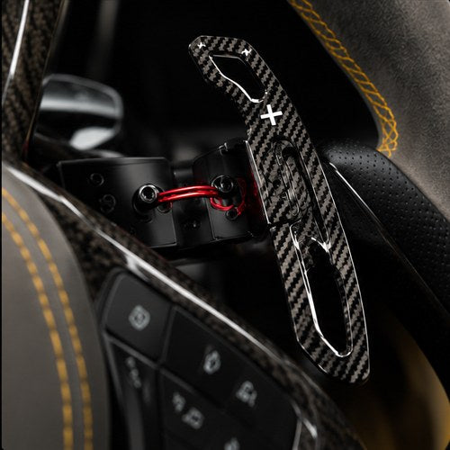 Carbon fiber finish paddle shifter