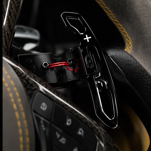 Gloss black finish paddle shifter